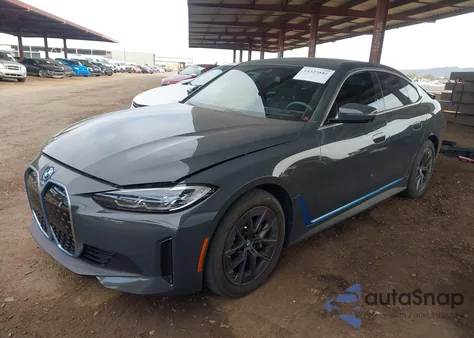 2024 BMW I4 Gran Coupe Edrive35 z USA, uszkodzony, nr VIN WBY43AW0XRFS50991